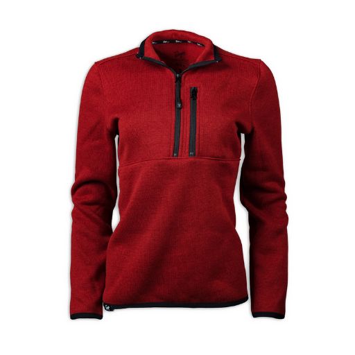 Red half-zip Women's Campfire Fleece.