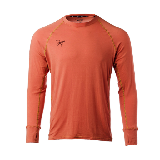 Men's Flume Crewneck Baselayer in Copper.