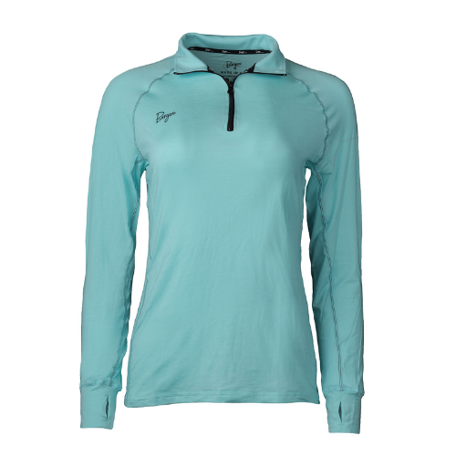 Women's Flume 1/4 Zip in 'Aruba Blue.'