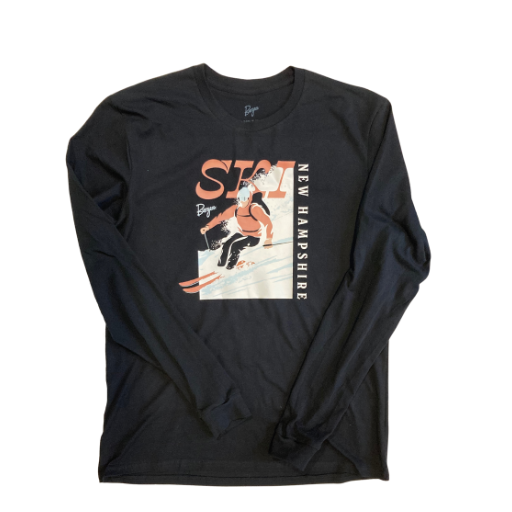 Unisex Ski NH Powder Day Long Sleeve in Black.