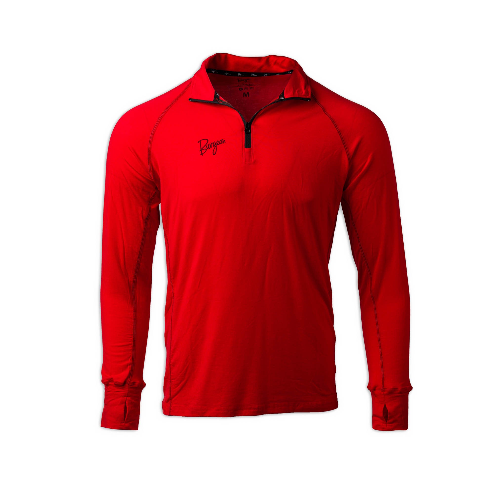 Men's Flume Quarter-Zip Baselayer in Red.